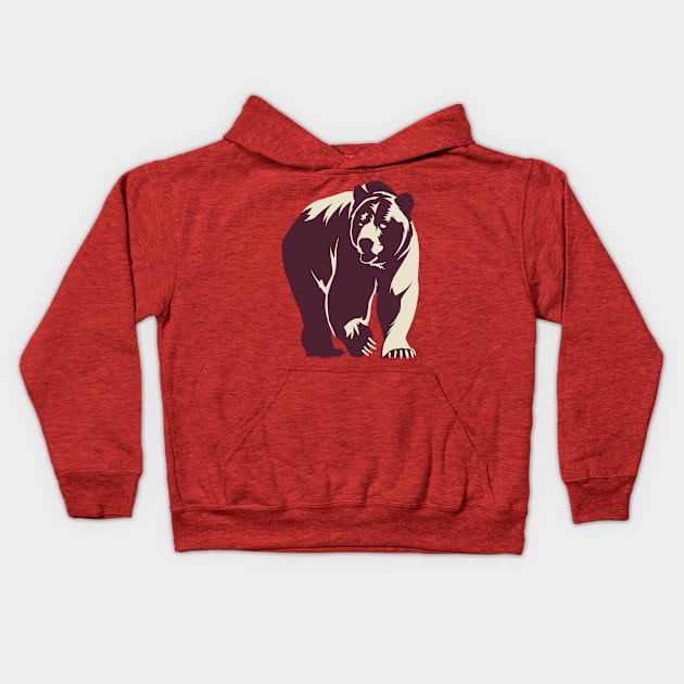 Artistic Bear Kids Hoodie by TomCage